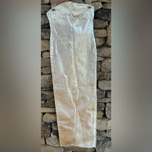 Zara Strapless Metallic Dress